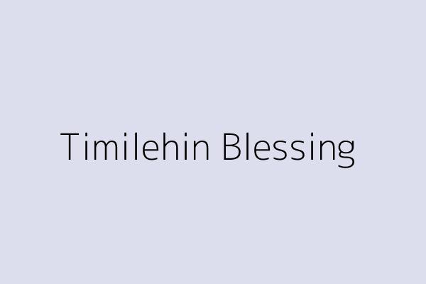 Timilehin Blessing